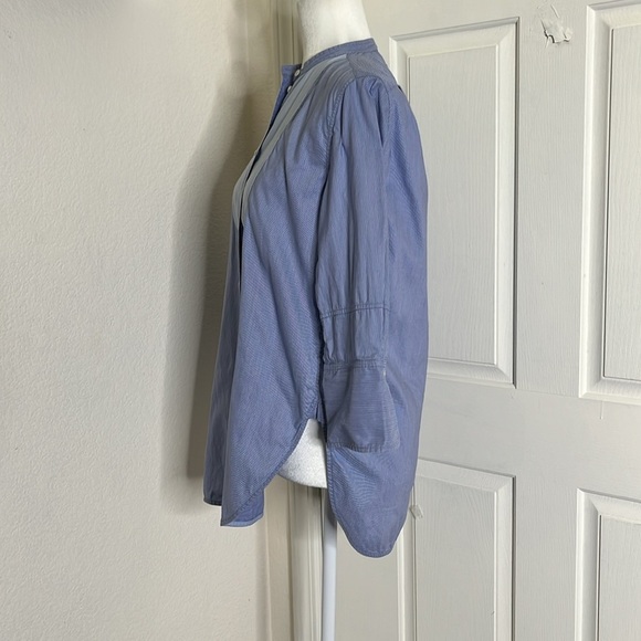 Helmut Lang Ottoman Striped Long Sleeve Shirt Buttondown Women's Medium Preppy - Picture 7 of 13